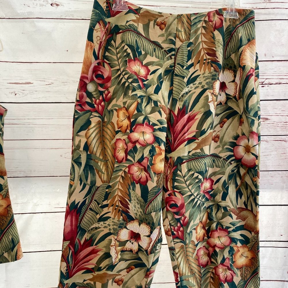 SOLD citi dress 2 piece Sleeveless Floral Capri Pant Set 100% Cotton NWOT - Picture 6 of 11